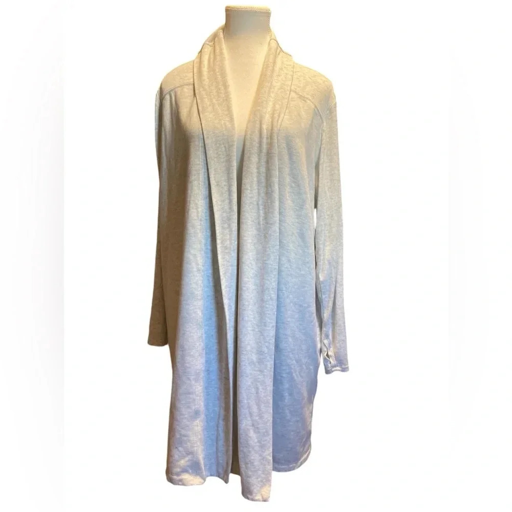 Mid weight long jacket by Active Life size XXL light gray